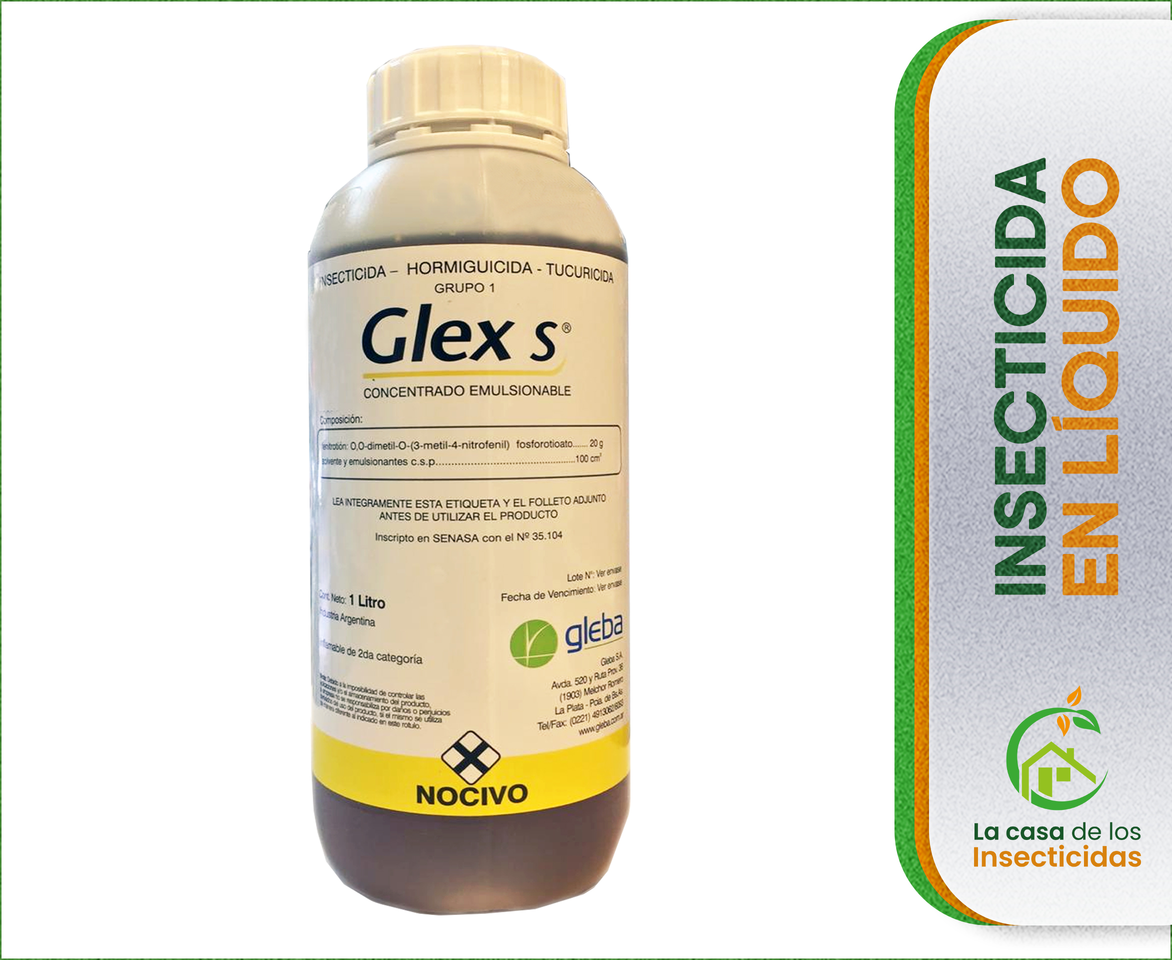 Glex S Hormiguicida insecticida control de hormigas 1Lt